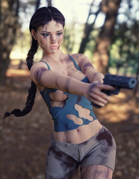 Foto nua vazada do OnlyFans de Tomb Raider Lara Croft